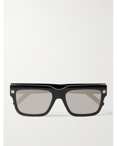 Givenchy Gv Day Square-frame Acetate Mirrored Sunglasses - Black
