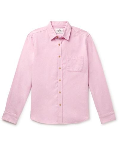 Portuguese Flannel Teca Cotton-flannel Shirt - Pink