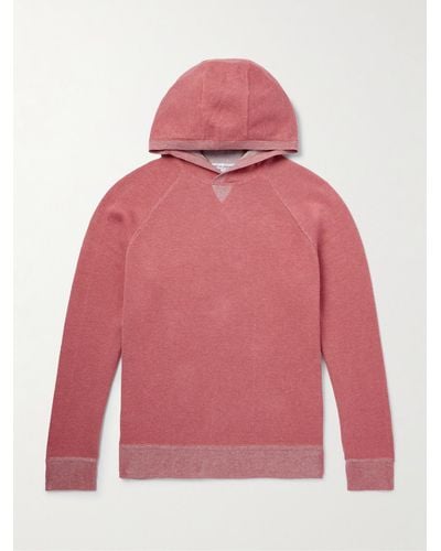 Peter Millar Hartford Knitted Cotton And Wool-blend Hoodie - Pink