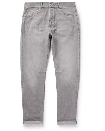 Brunello Cucinelli Slim-fit Jeans - Gray