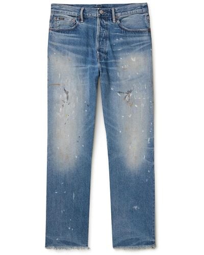 Polo Ralph Lauren Painted Straight-leg Jeans - Blue
