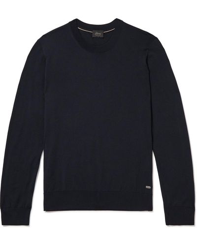 Brioni Slim-fit Wool Sweater - Blue