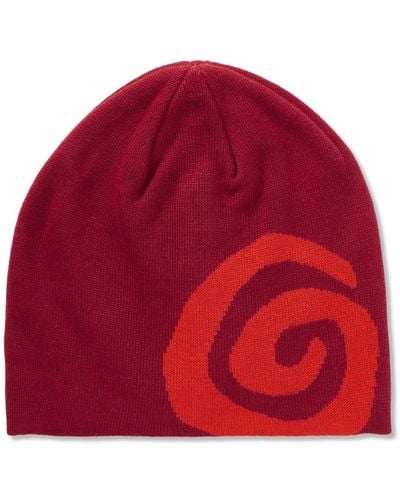 Ostrya Swirl Logo-intarsia Stretch-knit Beanie - Red