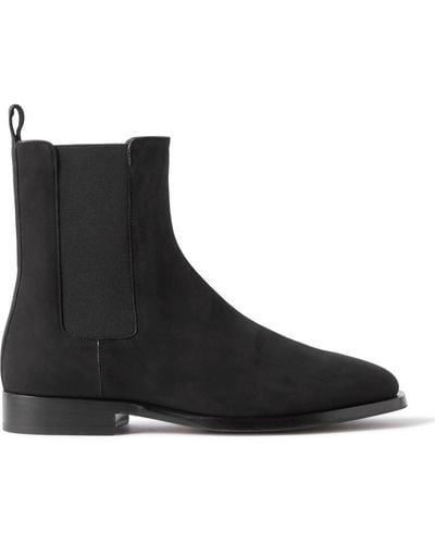 The Row Grunge Suede Chelsea Boots - Black