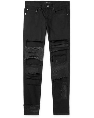 Undercover Scab Skinny-fit Distressed Jeans - Black