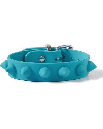 Christian Louboutin Loubilink Studded Rubber Bracelet - Blue