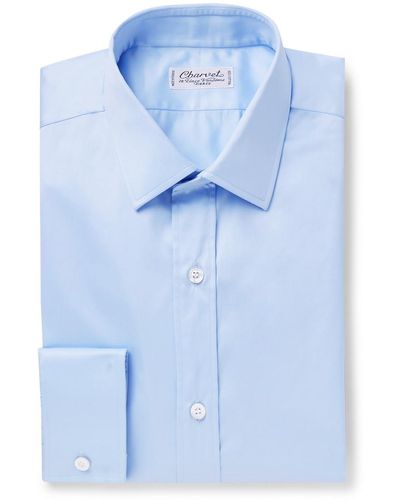 Charvet Light-blue Slim-fit Cotton Shirt