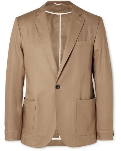 Oliver Spencer Fairway Tm Lyocell And Cotton-blend Twill Blazer - Natural