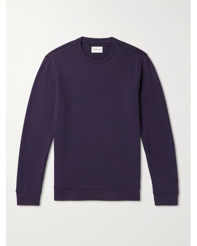 Club Monaco Core Sweatshirt aus Jersey aus einer Baumwollmischung - Blau