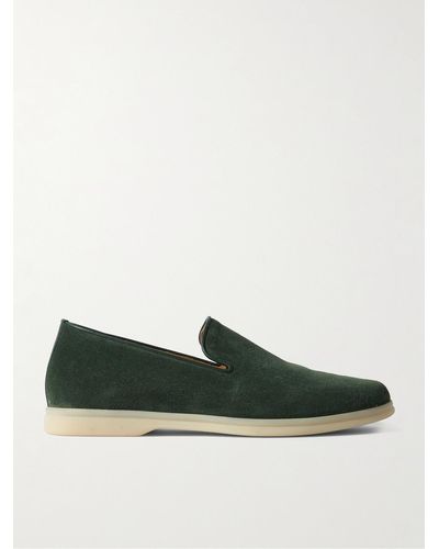 Rubinacci Sneakers slip-on in camoscio - Verde