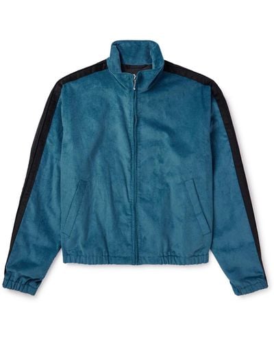 Marni Two-tone Cotton-corduroy Track Jacket - Blue