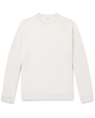 Boglioli Cotton And Cashmere-blend Sweater - White