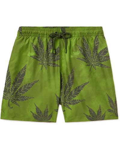 Loewe Paula's Ibiza Straight-leg Mid-length Printed Swim Shorts - Green