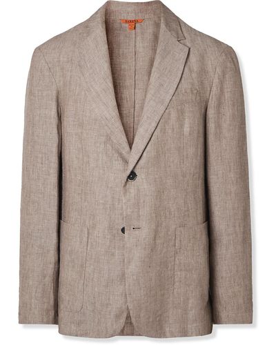 Barena Borgo Linen Suit Jacket - Brown