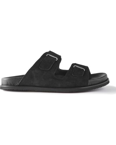 MR P. David Regenerated Suede By Evolo® Sandals - Black