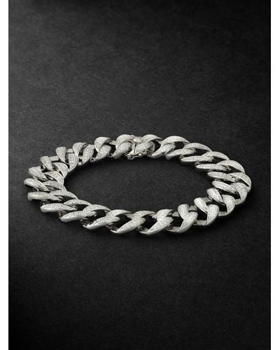 Anita Ko Hemingway White Gold Diamond Chain Bracelet - Black