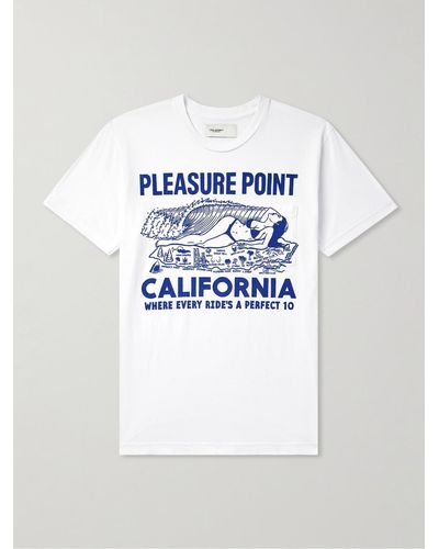 Local Authority Pleasure Point Printed Cotton-jersey T-shirt - White