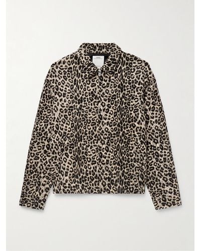 Visvim Redsun Leopard-print Cotton-corduroy Jacket - Natural