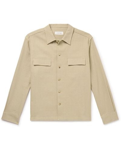 LE17SEPTEMBRE Basketweave Cotton Shirt - Natural