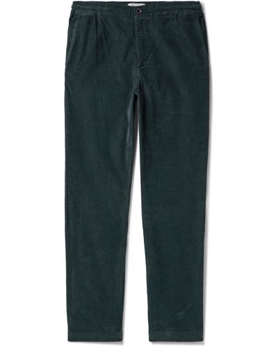 MR P. Straight-leg Garment-dyed Stretch Organic Cotton-needlecord Pants - Green