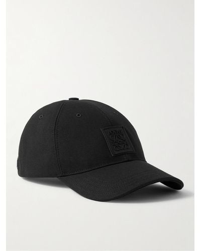 Loewe Logo-appliquéd Cotton-piqué Baseball Cap - Black