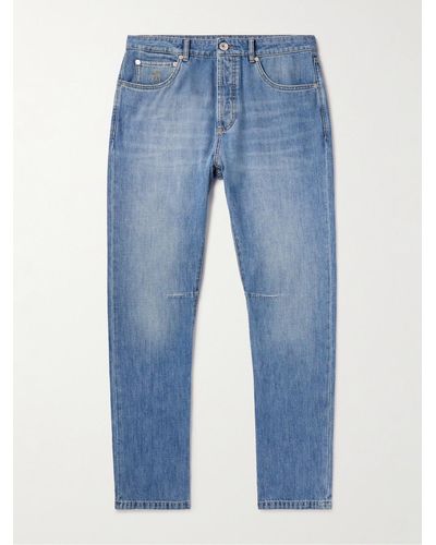 Brunello Cucinelli Slim-fit Tapered Jeans - Blue