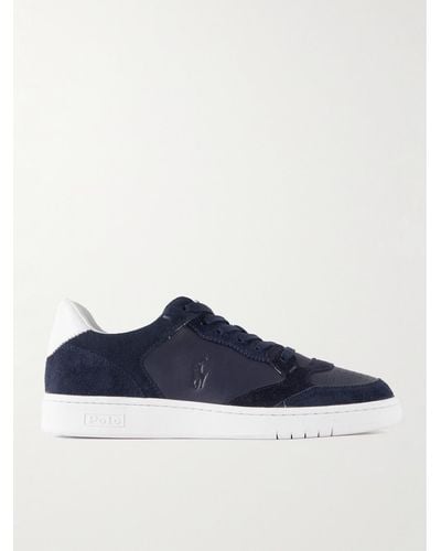 Polo Ralph Lauren Suede And Leather Sneakers - Blue