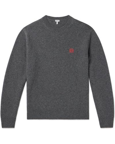Loewe Anagram Crew Neck Sweater - Gray