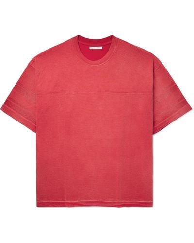 John Elliott Rush Practice Oversized Cotton-jersey T-shirt - Red