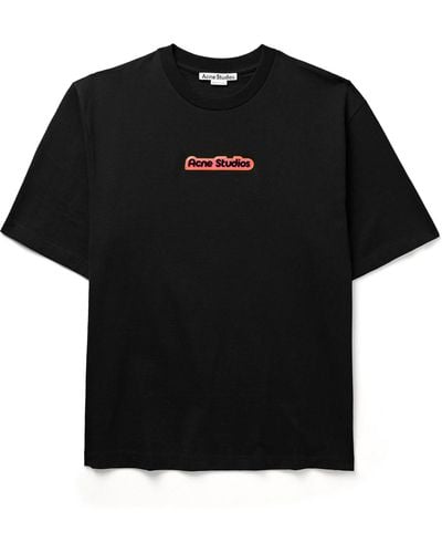 Acne Studios Extorr Logo-appliquéd Cotton-jersey T-shirt - Black