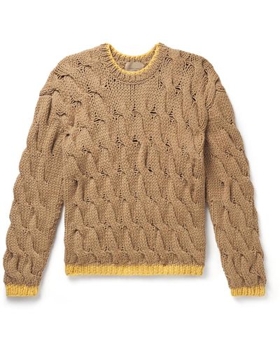 Federico Curradi Cable-knit Wool Sweater - Natural