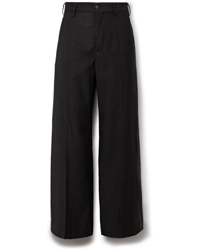 Our Legacy Sailor Wide-leg Crinkled-twill Pants - Black