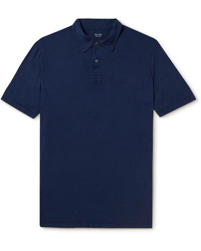 Hartford Cotton-jersey Polo Shirt - Blue