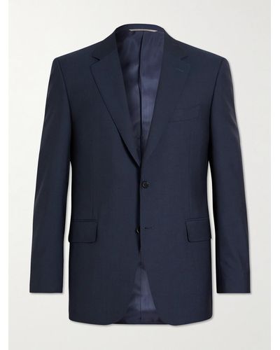 Canali Slim-fit Wool Suit Jacket - Blue