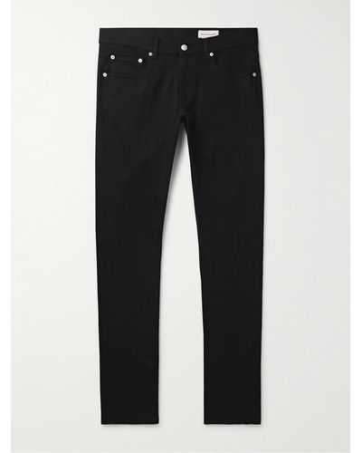 Alexander McQueen Skinny-fit Logo-embroidered Jeans - Black