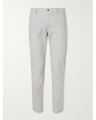 Club Monaco Connor Straight-leg Cotton-blend Pants - Grey