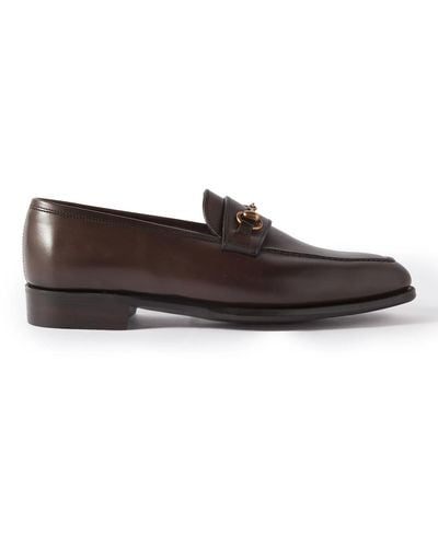 George Cleverley Horsebit Leather Loafers - Brown