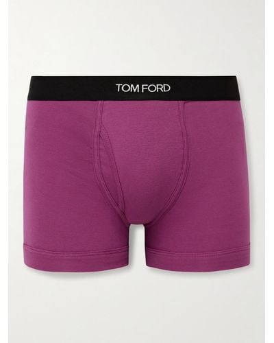 Tom Ford Boxer in cotone stretch - Viola