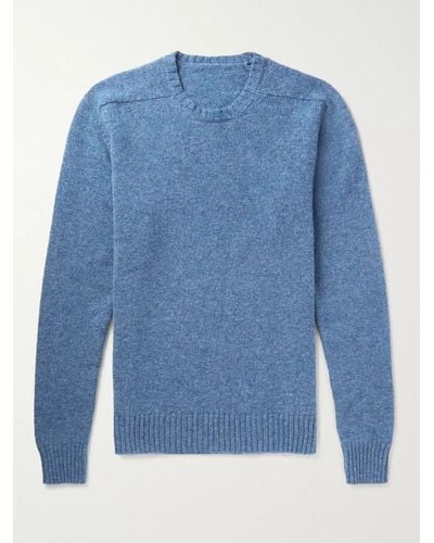 Anderson & Sheppard Mélange Wool Sweater - Blue