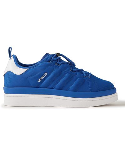 Moncler Genius Adidas Originals Campus Leather-trimmed Quilted Gore-textm Sneakers - Blue
