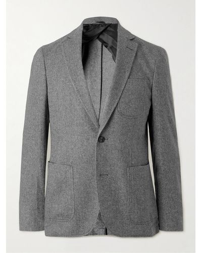 MR P. Slim-fit Donegal Tweed Blazer - Grey