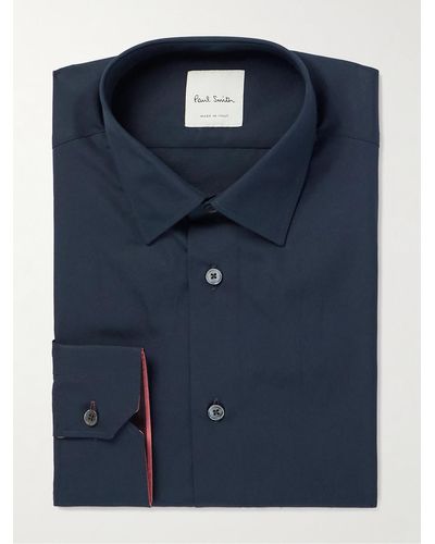 Paul Smith Cotton-poplin Shirt - Blue