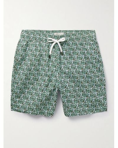 Onia Charles Slim-fit Long-length Printed Swim Shorts - Green