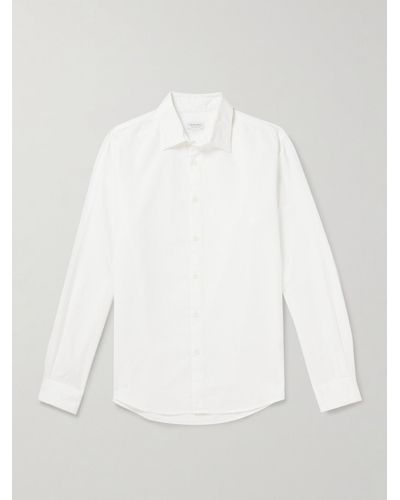 Sunspel Hemd aus Baumwoll-Oxford - Weiß