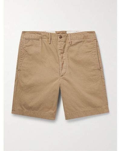 RRL Officer Straight-leg Cotton Shorts - Natural