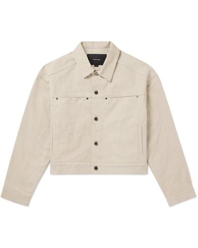 Entire studios Workwear Cropped Cotton-canvas Jacket - Natural