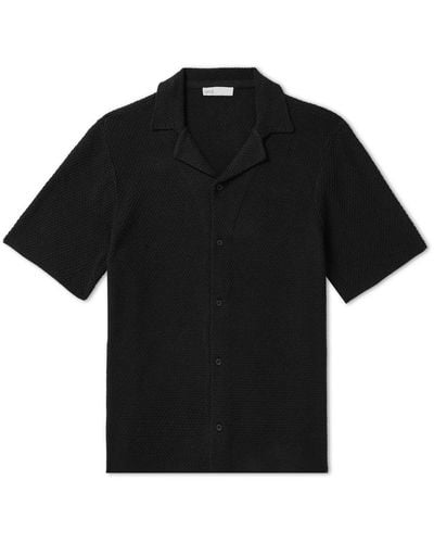 Onia Camp-collar Cotton-blend Shirt - Black
