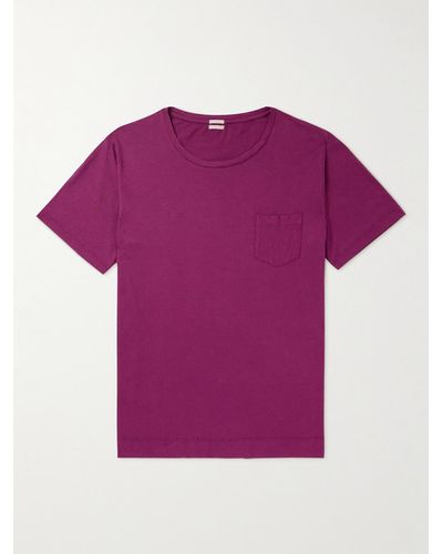 Massimo Alba Panarea Cotton-jersey T-shirt - Purple