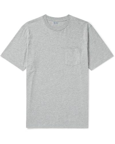 Hartford Pocket Garment-dyed Cotton-jersey T-shirt - Gray
