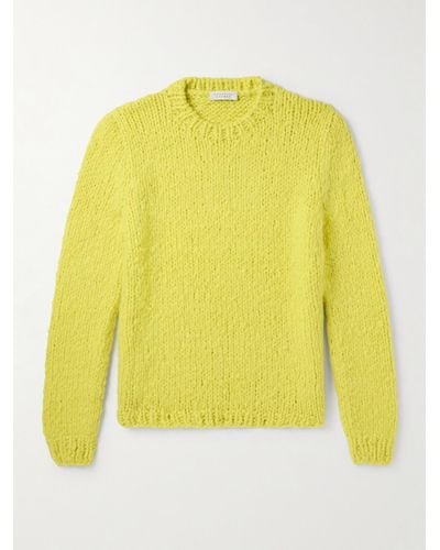 Gabriela Hearst Lawrence Brushed Cashmere Jumper - Yellow